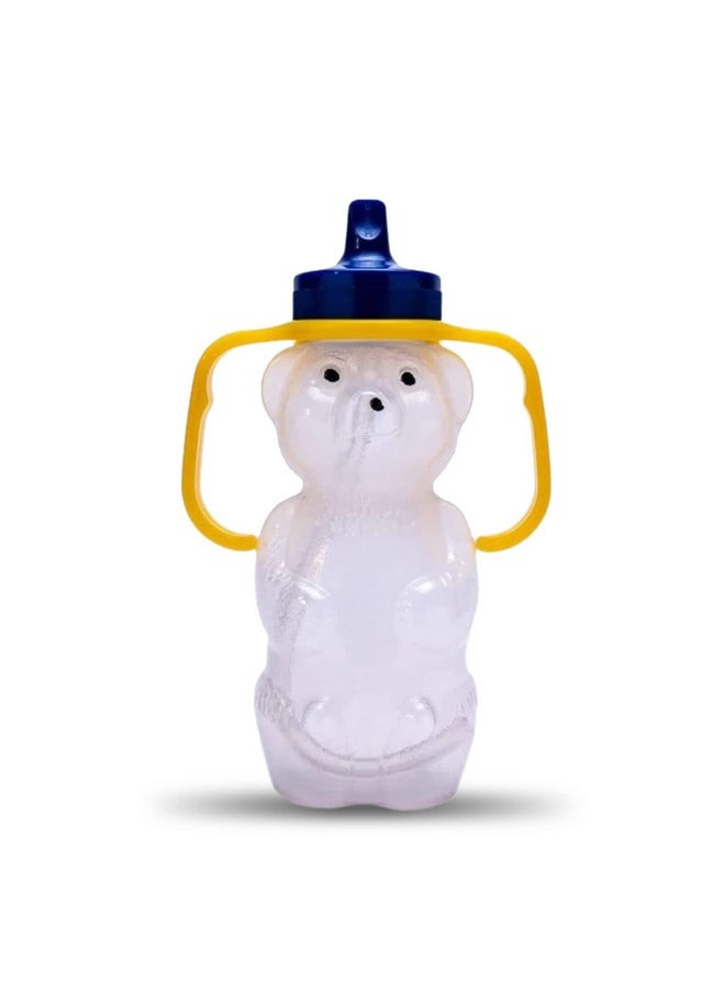 TalkTools Honey Bear Straw Cup 7 Floz Special Needs Assistive Sippy Cup ; Food Grade Material Spill Proof & Leak Resistant Lid ; Baby Bottle To Help Teach Lip Rounding Tongue Retraction  - Image 1