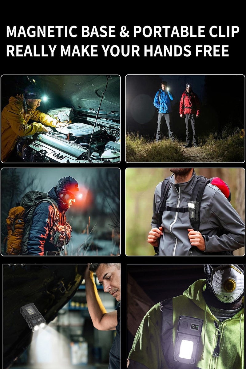 CubeG Multifunctional Outdoor Flashlight Super Bright Led Mini Flashlight for Night Working, Running, Walking and More, USB C Charging Warning Flash Light Mobile Phone Emergency Power Bank - Image 5