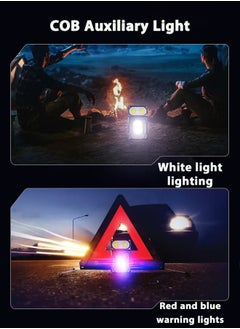 XnYao Multifunctional Outdoor Flashlight Super Bright Led Mini Flashlight for Night Working, Running, Walking, Camping, Fishing, Hiking, Usb C Charging Warning Flash Light Mobile Phone Emergency Power Bank  - Image 3