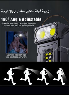 XnYao Multifunctional Outdoor Flashlight Super Bright Led Mini Flashlight for Night Working, Running, Walking, Camping, Fishing, Hiking, Usb C Charging Warning Flash Light Mobile Phone Emergency Power Bank  - Image 4