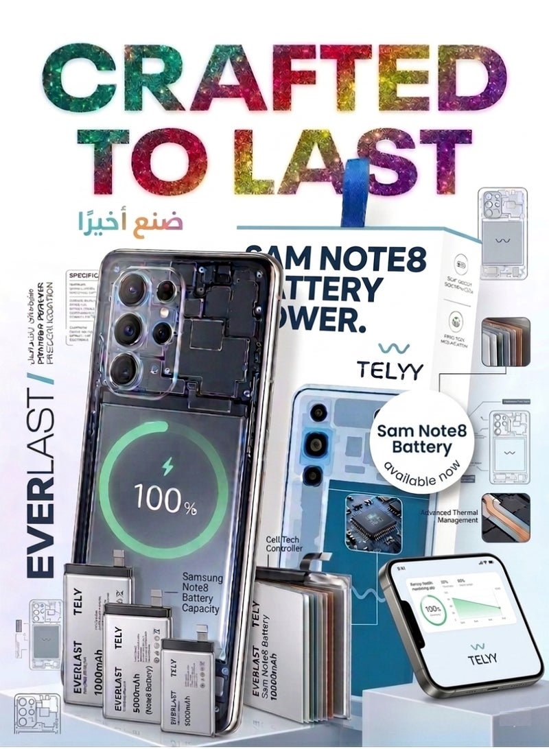 TELYY Samsung Galaxy Note 8 N950 SM-N950 N950T N950A N950P N950V N950R4 EB-BN950ABE Battery Compatible - Image 1