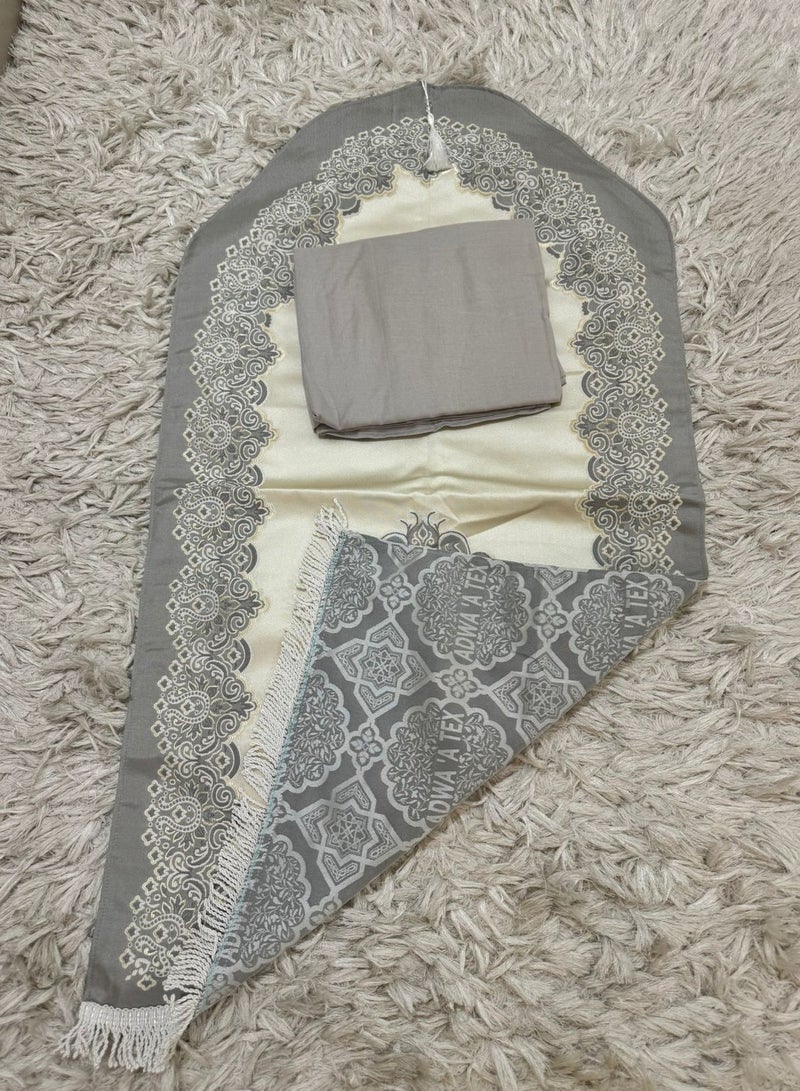 Turkish prayer rug set with soft cotton open sheet - Image 2