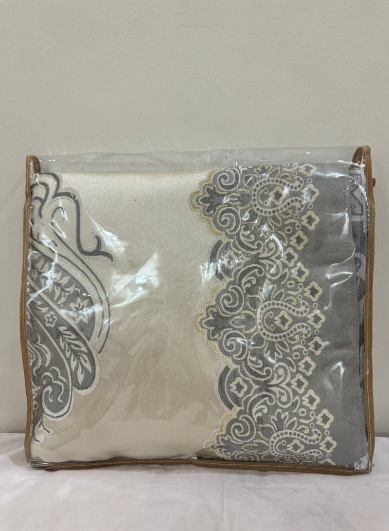 Turkish prayer rug set with soft cotton open sheet - Image 3
