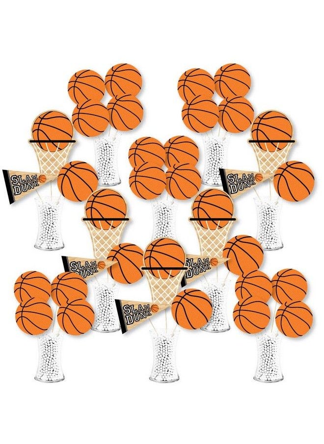 Big Dot of Happiness Nothin’ But Net Basketball Baby Shower Or Birthday Party Centerpiece Sticks Showstopper Table Toppers 35 Pieces  - Image 1