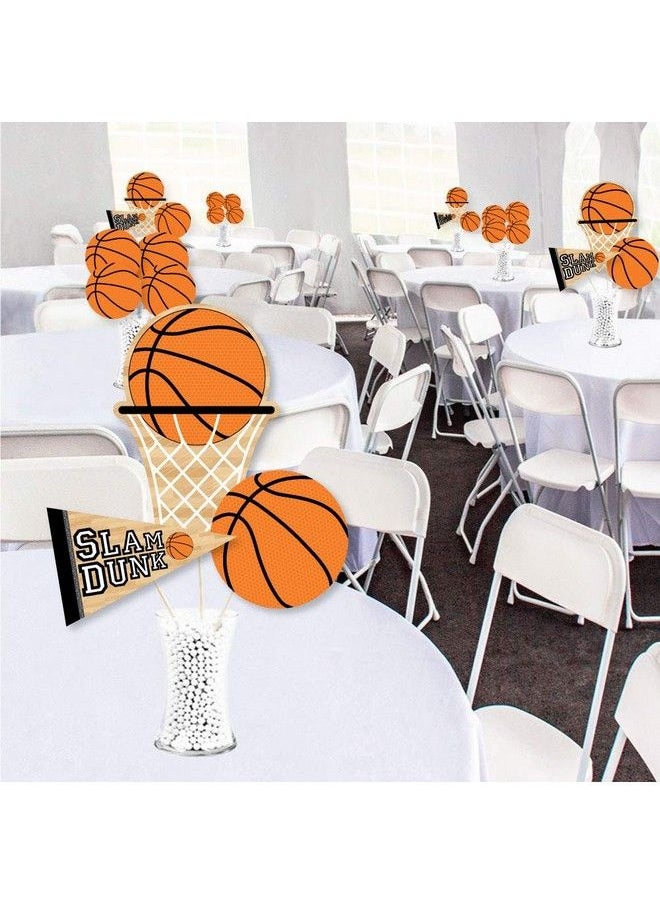 Big Dot of Happiness Nothin’ But Net Basketball Baby Shower Or Birthday Party Centerpiece Sticks Showstopper Table Toppers 35 Pieces  - Image 3