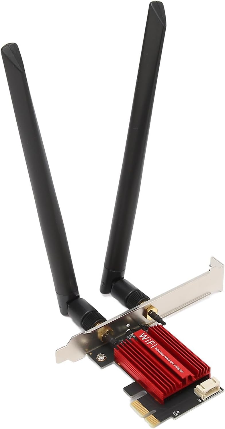 كارت شبكة PCIe سريعة BT4.2 بمحول هوائي مزدوج لأنظمة التشغيل 7، 8، 10، 11، بسرعة 1200 ميجابت في الثانية لمحبي الألعاب - Image 2