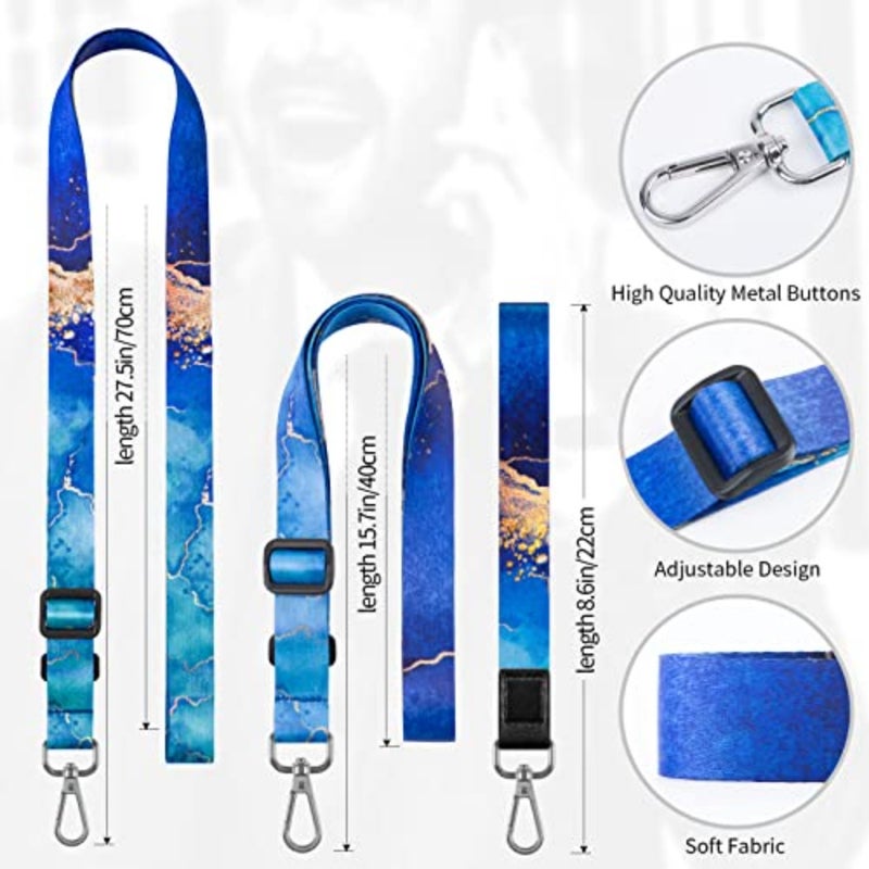 Phone Lanyards, Wrist Lanyards for Keys, Adjustable Shoulder Neck Strap, Universal Crossbody Cell Phone Lanyard for ID Badges, Card Holder, Car Key, and Most Smartphones - Image 2