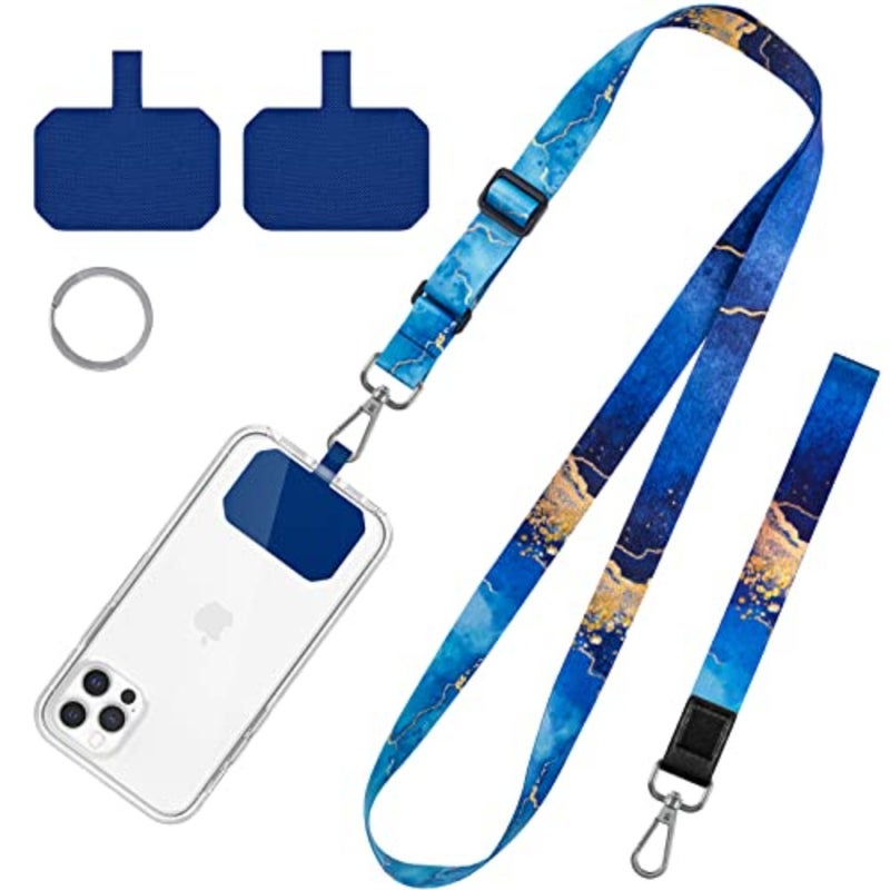 Phone Lanyards, Wrist Lanyards for Keys, Adjustable Shoulder Neck Strap, Universal Crossbody Cell Phone Lanyard for ID Badges, Card Holder, Car Key, and Most Smartphones - Image 1