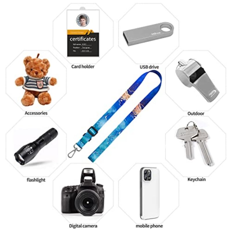 Phone Lanyards, Wrist Lanyards for Keys, Adjustable Shoulder Neck Strap, Universal Crossbody Cell Phone Lanyard for ID Badges, Card Holder, Car Key, and Most Smartphones - Image 3