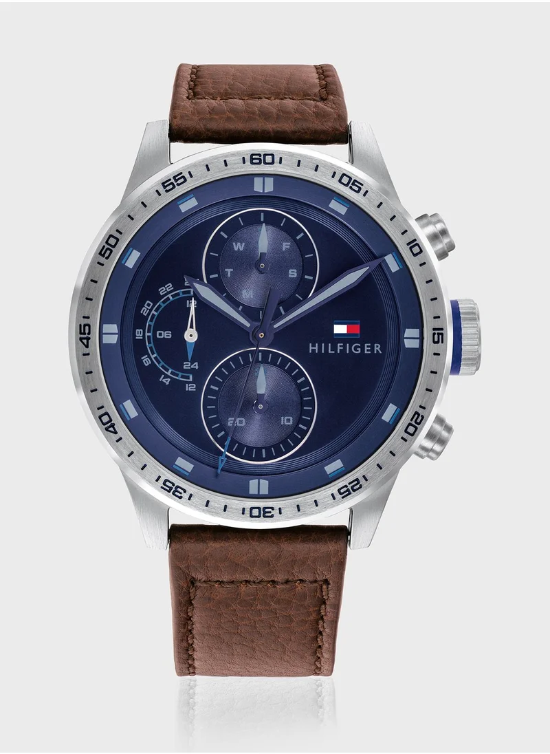 TOMMY HILFIGER Leather Strap Analog Watch