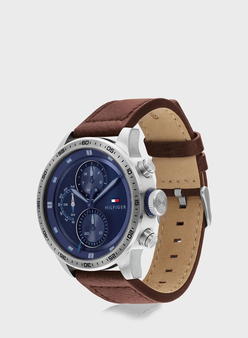 TOMMY HILFIGER Leather Strap Analog Watch