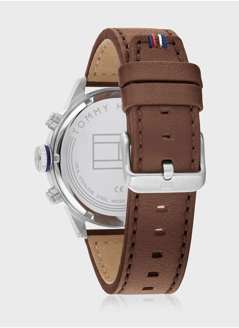 TOMMY HILFIGER Leather Strap Analog Watch