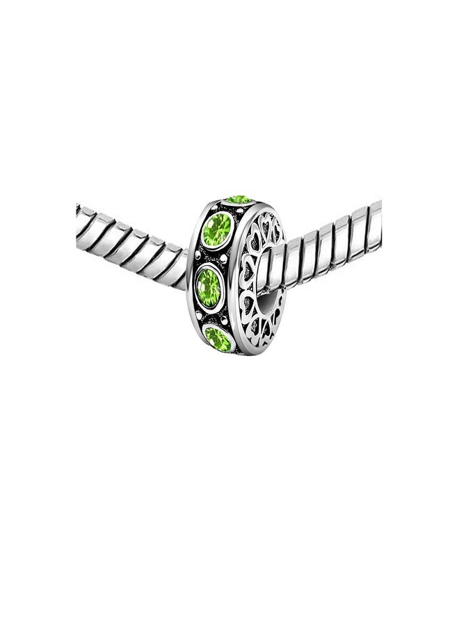 KunBead August Birthstone Birthday Heart Bead Charms Compatible with Pandora Bracelet for Mom Daughter Grandma Granddaughter Nana Auntie Wife Sister Best Friend - Image 2