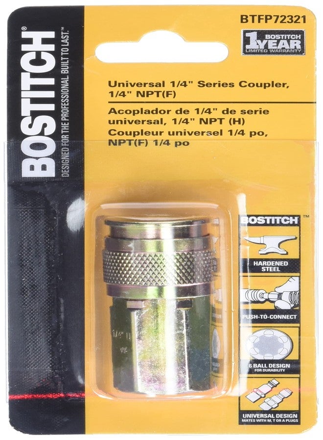 Bostitch BTFP72321 Universal 1/4-Inch Series Coupler - Push-To-Connect - 1/4-Inch NPT Female Thread - Image 3