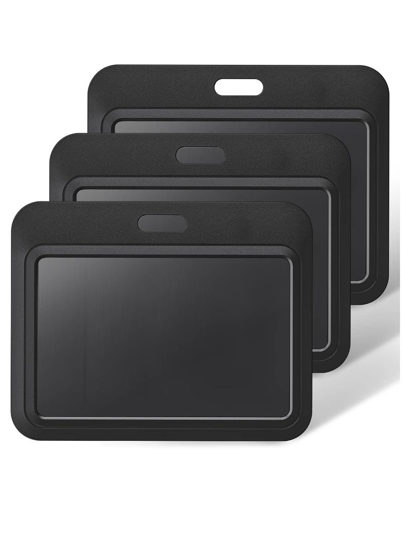 Generic Black Horizontal Sliding ID Badge Holder with Clear Window for Office and School Use, Perfect for ID Cards and Passes, Pack of 6  - Image 1