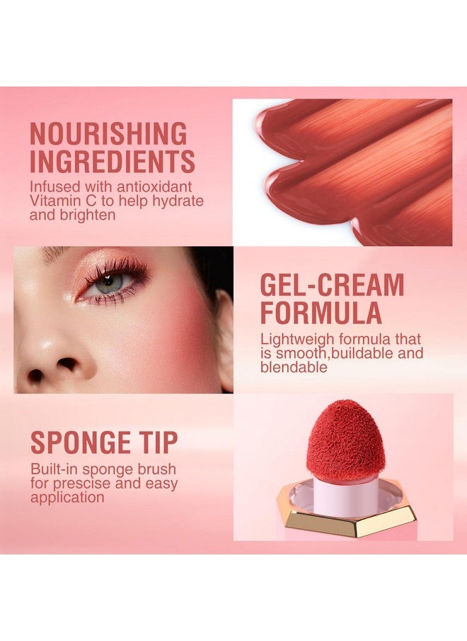 Beauty Searcher - أحمر خدود سائل جل كريمي ناعم وخفيف الوزن ومسامي ويدوم طويلاً ومقاوم للتلطخ وذو مظهر طبيعي للبشرة (107 Rose Ritual) - Image 1