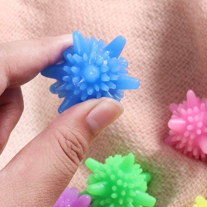 Bhuma Solid Colorful Laundry Ball Reusable Washing Laundry Dryer Ball Fabric Softener Helper Wash Ball Antiwrap Protection Washing Clothes Ball pack of 6 - Image 4