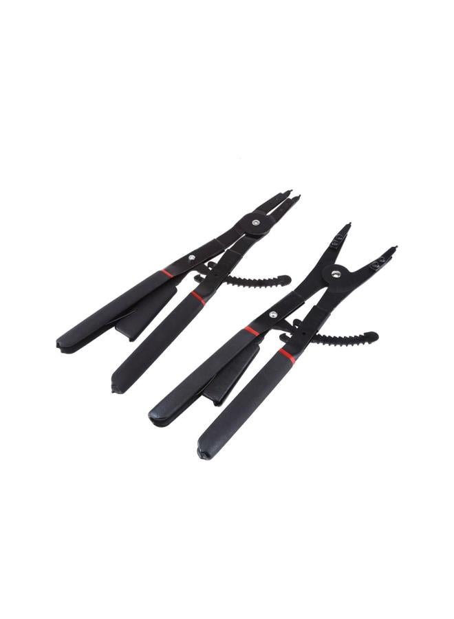 Circlip Pliers Tool Set, 16 Heavy-Duty Circlip Snap Ring Pliers Tool Set Retaining Ring With Replacement Tips for Removal of Retaining Clip Circlip Snap Rings Automotive Engine Repair Projects, Black - Image 1