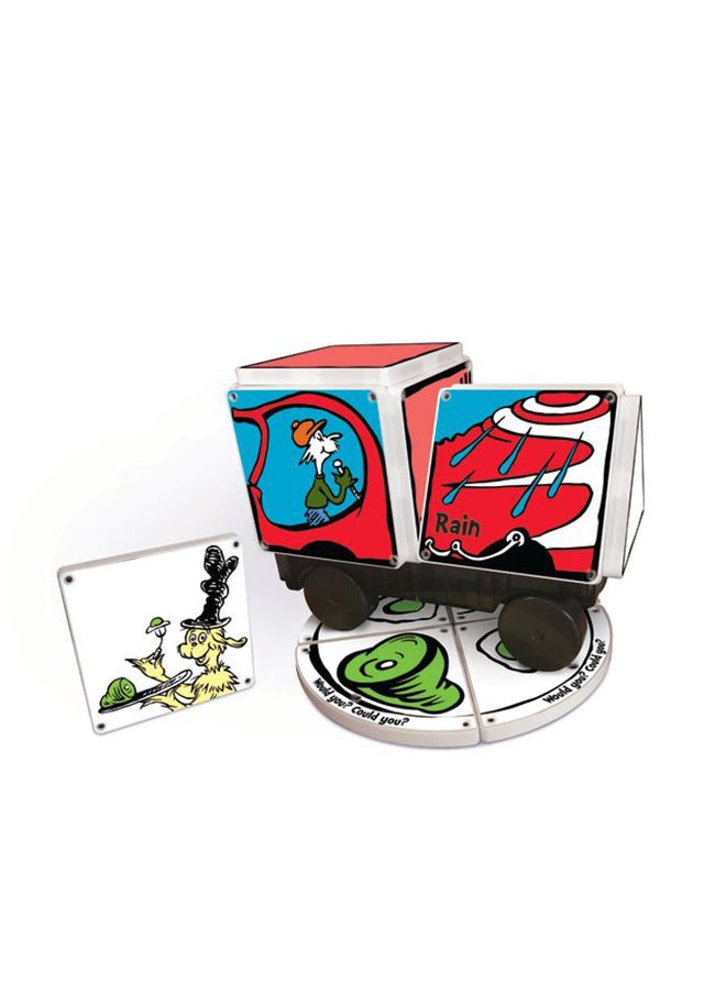MAGNA-TILES - 21 Piece Create-on Dr. Seuss Green Eggs And Ham Magna-tiles Structure Set, Kids Building Toys For Ages 3+ - Image 1
