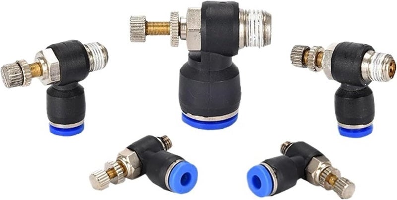 5pcs Air SL 1/8 1/4 3/8 1/2 Speed Control Pneumatic Fitting Throttle Valve Controller 4 6 8 10mm Hose Tube Fast adjustable Connection(SL4-02) - Image 1