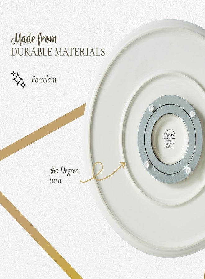 Spode Christmas Tree Lazy Susan - Tartan Plaid, Non Skid 360 Degree Rotation, Holiday Space Saver for Kitchen, Cabinet, Pantry, Rotating Spice Rack Organization for Easy Access, Festive Entertaining - Image 4