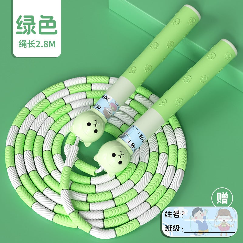 Generic Childrens bamboo rope skipping fitness exercise beginners primary school students can sign 6-12 years old special rope skipping Grass green