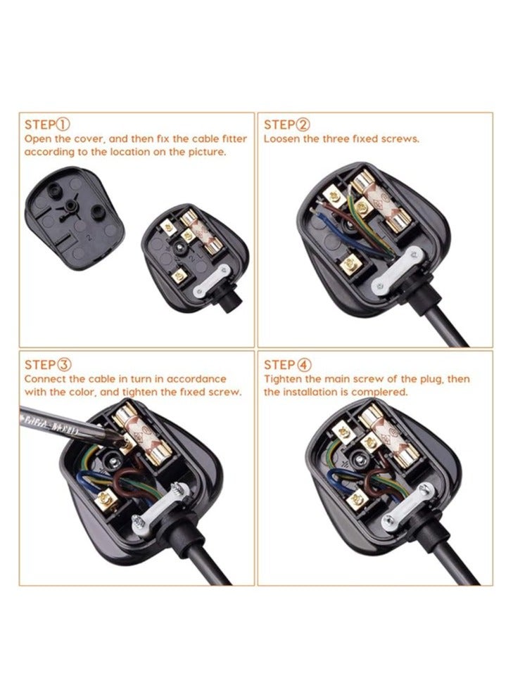 REPLACEMENT 3 PIN PLUG SET OF 6  - Image 2