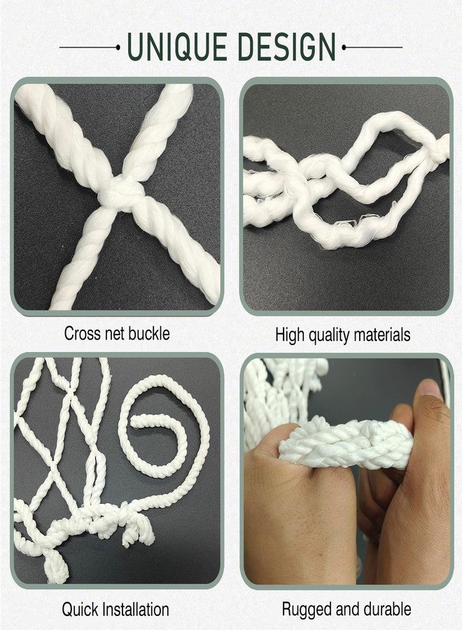 WEISGJA Cat Balcony Net, Large Cat Netting Pet Anti-Fall Safety Netting White Nylon Dogs Cats Climbing Net Pet Mesh Fence for Balcony, Stair, Window, Outdoors (10x3.3ft) - Image 4