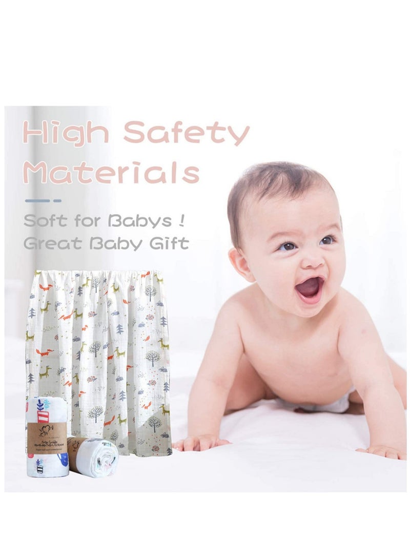 3pcs Baby Swaddle Blanket Soft Breathable Baby Burp Cloth Muslin Baby Blankets for New Born Baby 110*120cm - Image 5