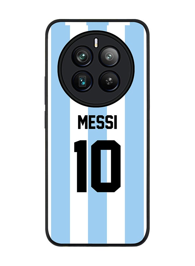 Stylizedd Rugged Black edge case for Realme 12 Pro / Realme 12 Pro Plus 5G, Slim fit Flexible Cover -  Football Team - Argentina, Player Name - Messi - Image 1