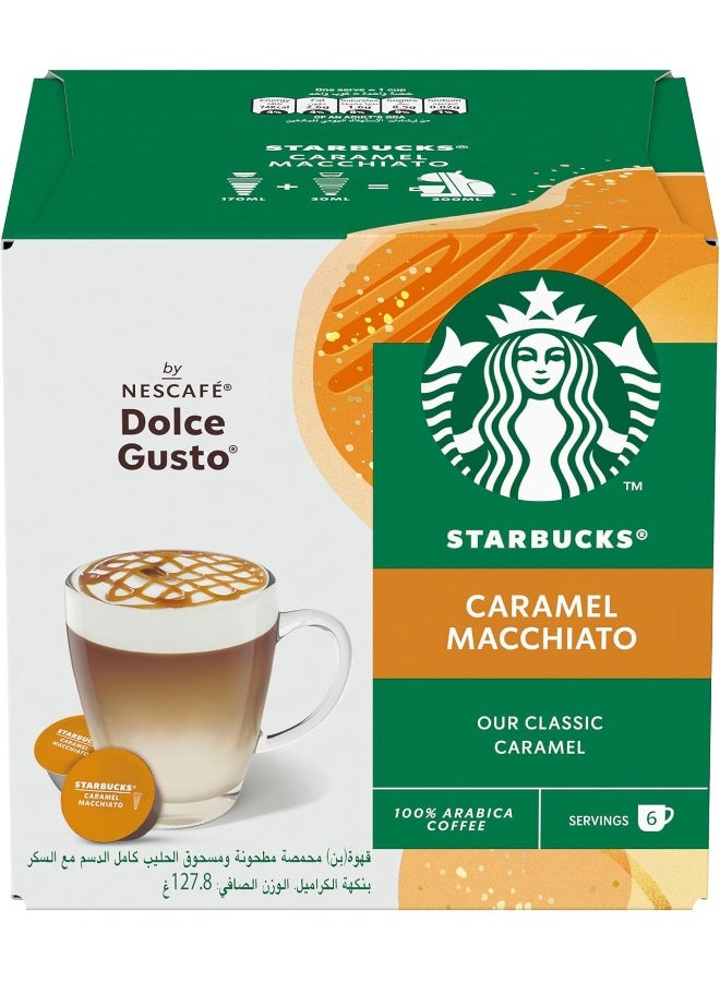 ستاربكس نسكافيه دولتشي جوستو كراميل ماكياتو 12 كبسولة 127.8 جم - Image 1