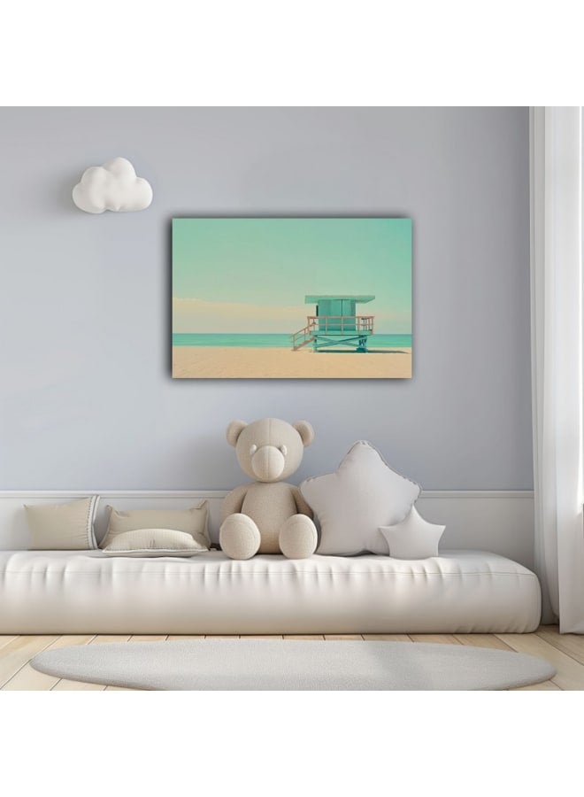 هوم جاليري لوحة فنية جدارية مطبوعة على قماش لمناظر طبيعية بحرية صيفية - Image 1