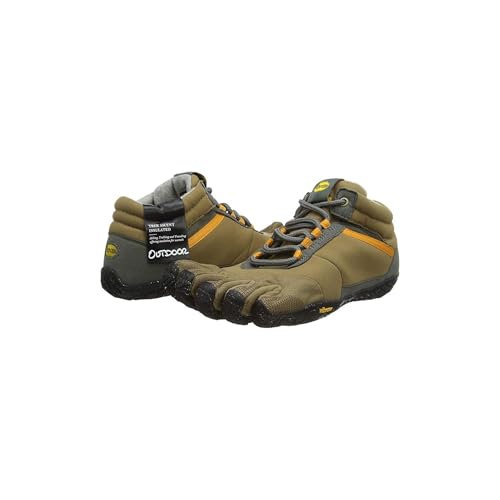 Vibram FiveFingers حذاء فيبرام للرجال بخمسة أصابع تريك أسنت المعزول، كاكي/برتقالي، 47 EU / 12-12.5 US - Image 4
