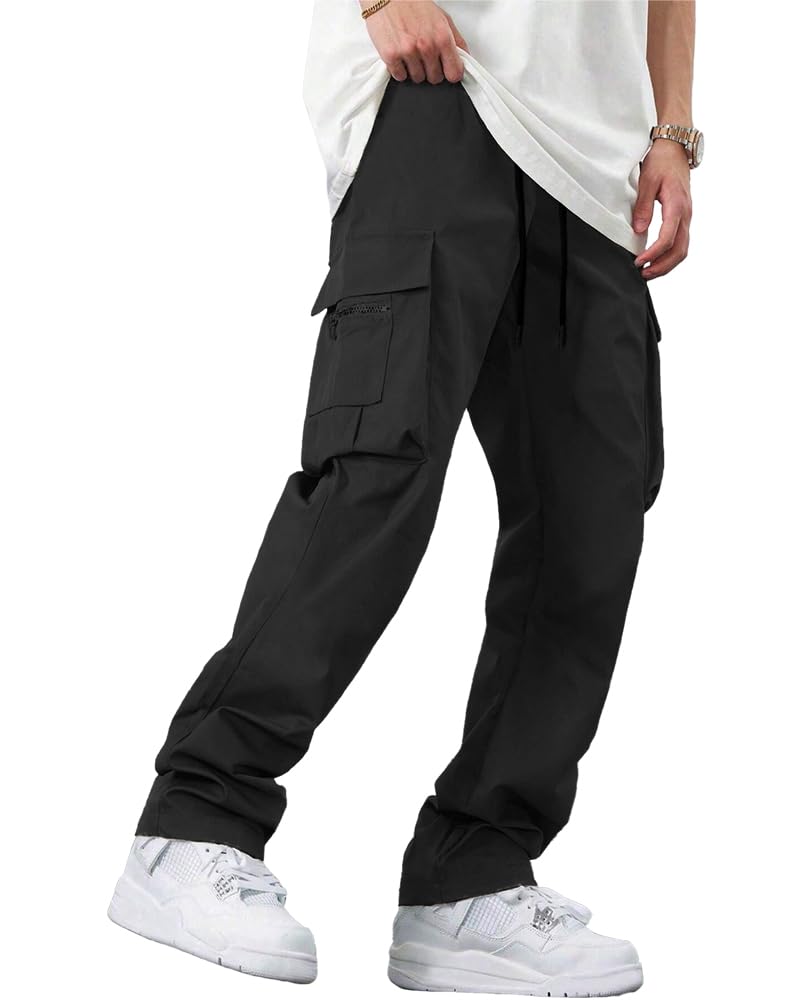 Noble Monk Men's Cargo Pant | Drawstring | Solid Cargo | Multi Pockets Trackpant - Image 2