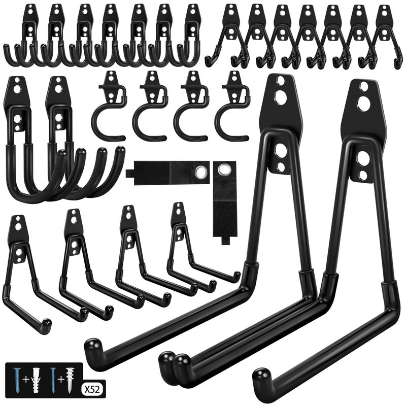 Kodreat 28 Pack Garage Hooks Heavy Duty - Garage Storage and Organization Ladder Hooks with Non Slip PVC Coating for Hanging Bikeï¼ŒLadderï¼ŒGarden Toolsï¼ŒHose - Image 1
