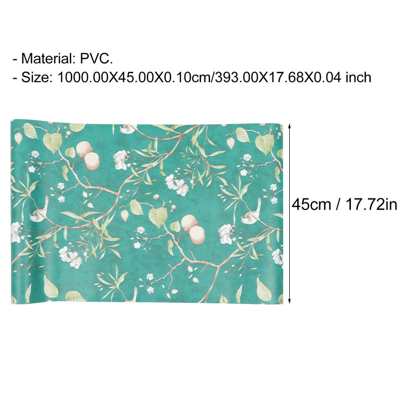 2 Rolls Chinese Style Green Wallpaper Self-adhesive Wallpaper Bedroom Wallpaper - Image 2