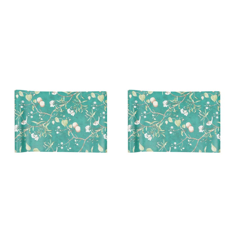 2 Rolls Chinese Style Green Wallpaper Self-adhesive Wallpaper Bedroom Wallpaper - Image 1