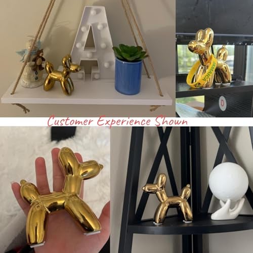 Notakia Cute Ceramics Balloon Dog Statue Crafts Living Room Desktop Decorations,Handmade Modern Small Ceramic Animal Statue Ornament Home Decor Accents - Image 5