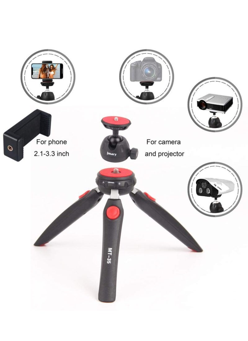 Jmary - Jmary MT-35 - Table Top Mini Portable Fold-able Extendable Tripod Stand for Mobile Phones and DSLR & Digital Cameras - Image 1