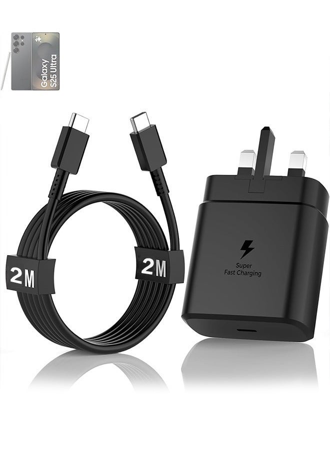 45W Super Fast Charger for Samsung Galaxy S25 Ultra/+/Plus, S24 U ltra, S23 Ul tra, A56, A36, Honor Magic 7 Pro, 7 Lite, 6 Lite, X6b, 200, Google Pixel USB C Plug 5A Charging Cable, PPS PD 3.0 Charge - Image 1