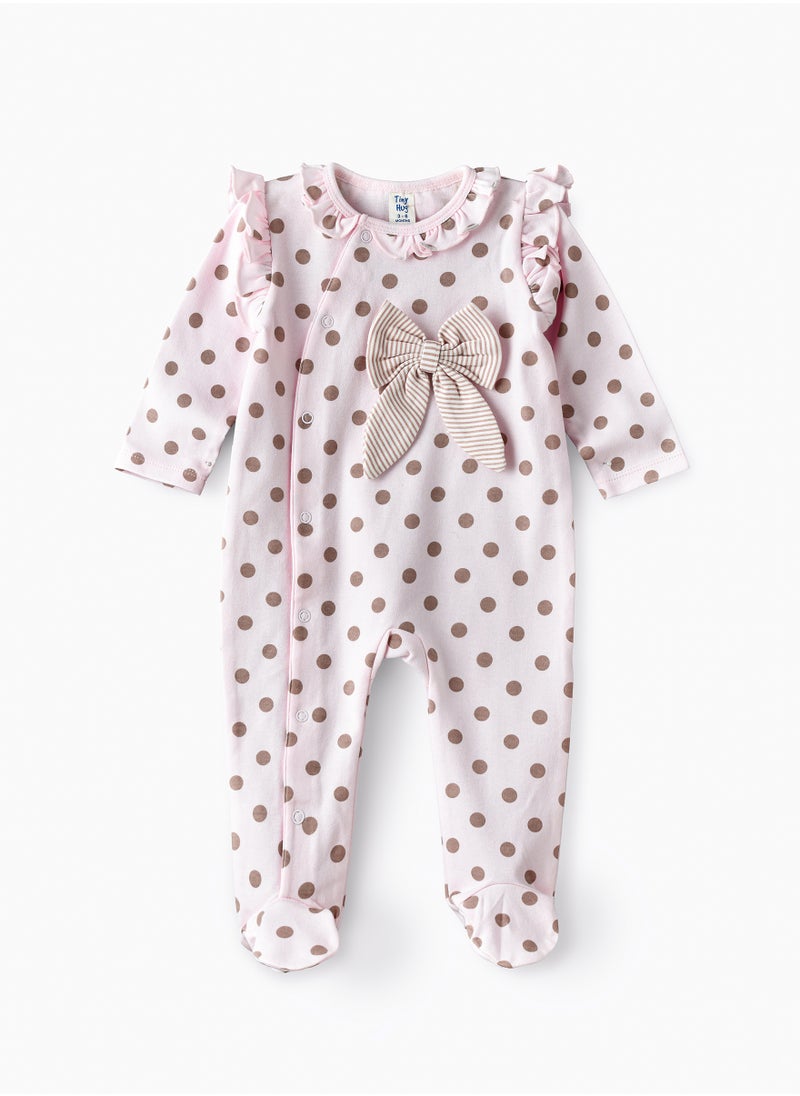 Tiny Hug Baby Girls' Cotton Knit Sleepsuit  - Image 1