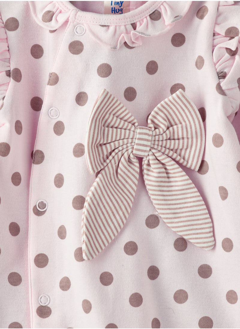 Tiny Hug Baby Girls' Cotton Knit Sleepsuit  - Image 3