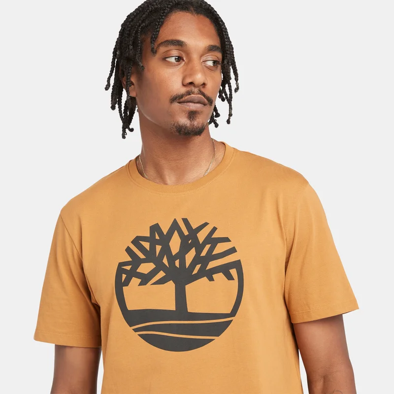 Timberland Brown Men's Kennebec River Tree Logo T-Shirt for Men | Best Price UAE