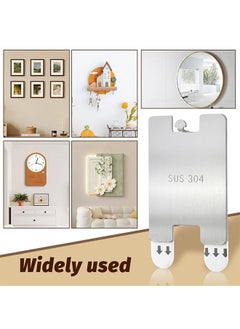 4Pcs Metal Picture Frame Hangers Damage Free Hanging, Adhesive Sawtooth Picture Hanging Hooks Without Nails No Damage Picture Wall Hangers Art Hanger Hooks for Home Door Closet - pzsku/Z0A883C345B50CE35DAA8Z/45/_/1739514289/93894125-6338-495d-ac08-8462c00f53ea