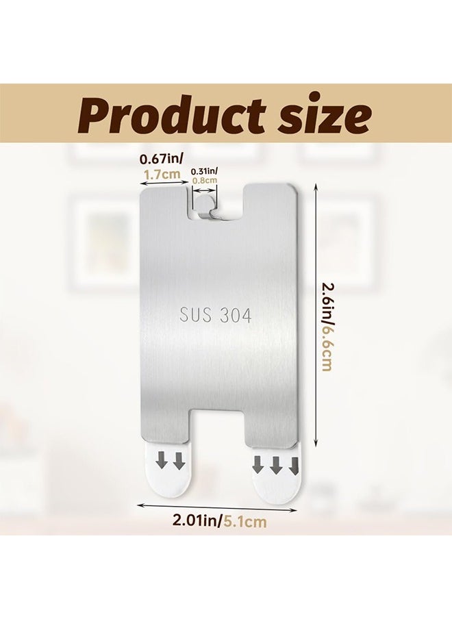 Sweet Life 4Pcs Metal Picture Frame Hangers Damage Free Hanging, Adhesive Sawtooth Picture Hanging Hooks Without Nails No Damage Picture Wall Hangers Art Hanger Hooks for Home Door Closet  - Image 5