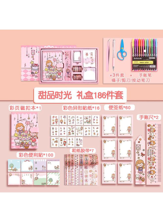 Bluejw Net Red Hand Ledger Suit Cute Girl Diary Walking Stick Material Tool Material Tape Sticker Gift Box To Zhe - Image 1