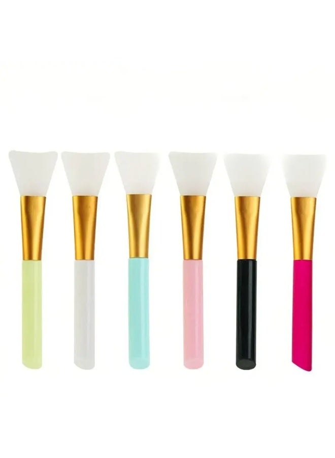 6PCS Silicone Face Mask Brush, Mask Beauty Tool Soft Silicone Facial Mud Mask Applicator Brush Hairless Body Lotion And Body Butter Applicator Tools - Image 1