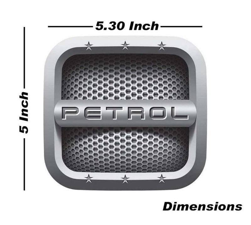 Auto E-Shopping Car Tank Petrol Sticker Sign Rectangle Shape Vinyle Universal Size 5" x 5.3" - Image 3