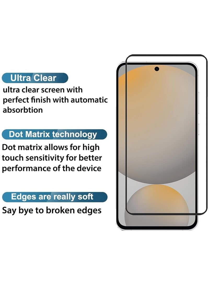 DUSALA Samsung Galaxy A36 3D Curved Full Coverage Premium Scratch Resistance 5D Touch Tempered Glass Screen Protector 3mm Thickness Anti-Fingerprint Samsung Galaxy A36 2025 - Image 2