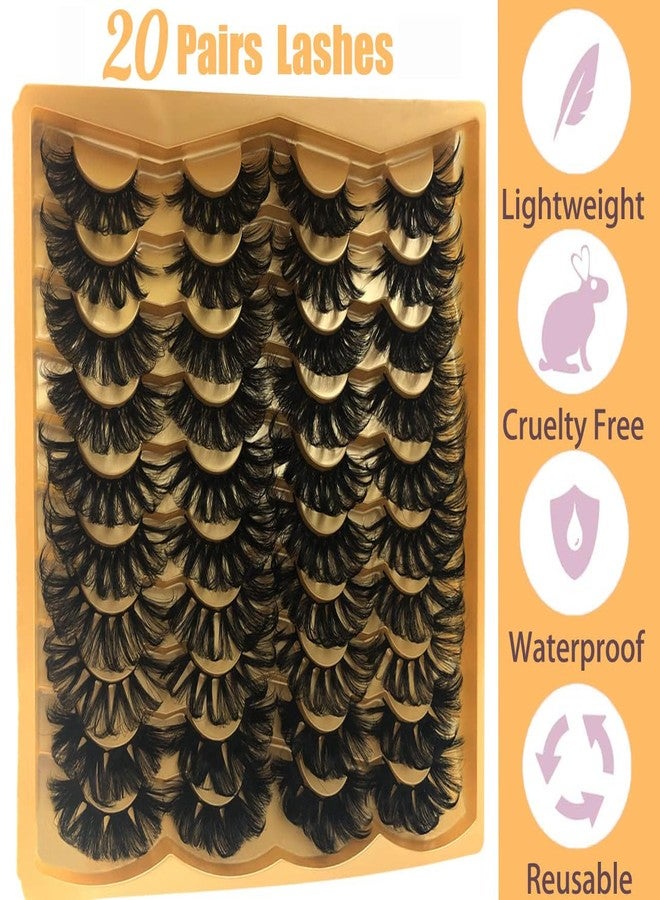 TMIELYBS 25MM Mink Lashes 25 mm False Eyelashes Long 20 Pairs Pack Dramatic 5D Full Volume Fake Eyelashes 5 Styles Wispy Curly Mink Eyelashes Wholesale, by TIMELABS - Image 5